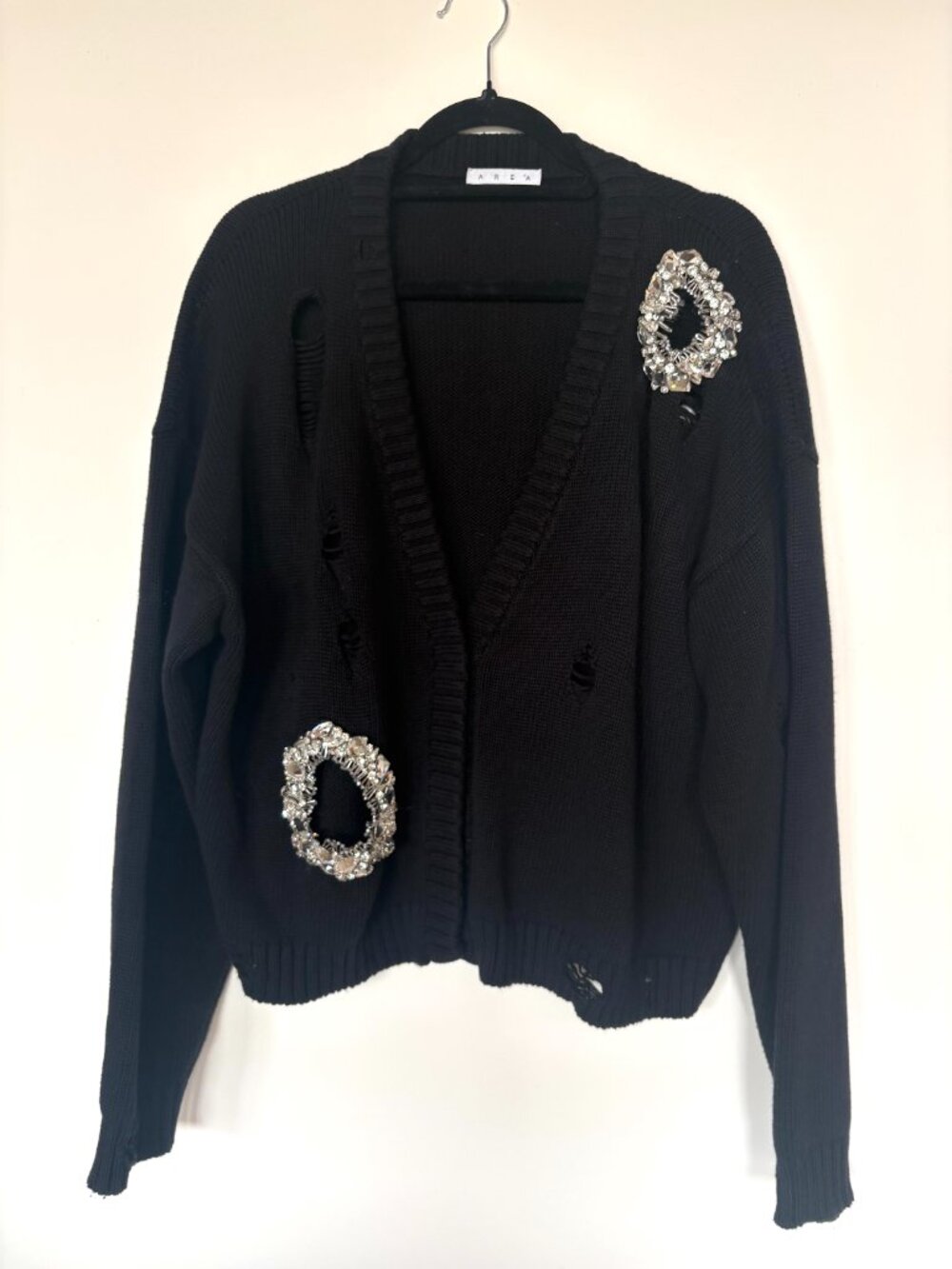 AREA | NWOT | Distressed Crystal Cardigan, Size: S - Picture 8 of 15